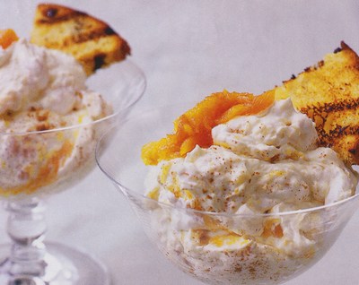 picture of Apricot and honey yogurt fool
 Fruity